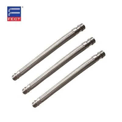 Cone interno com conector de rosca externa de aço inoxidável e mangueira de metal