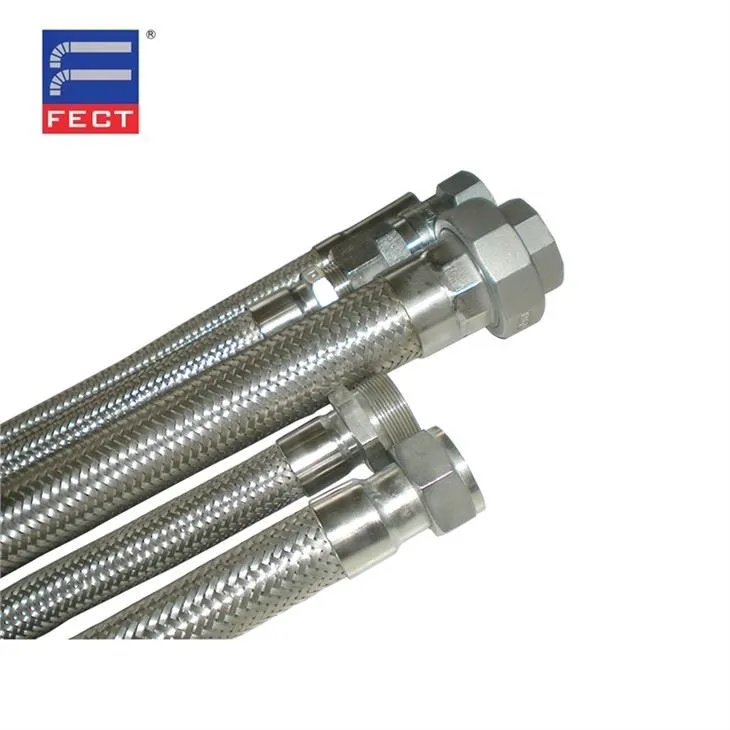 Flexible Stainless Steel Metal Braid Hose With Union Nuts Fitting